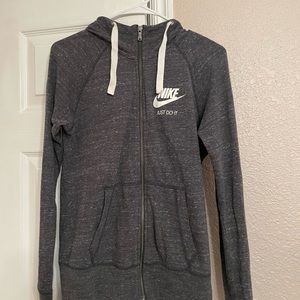 Nike gray zip-up jacket SIZE S